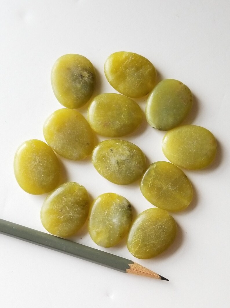 Lemon jade stone beads 30 x 25mm | Etsy