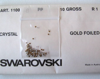 100 Swarovski Clear Chatons 8PP 1.4-1.5mm Rhinestone Crystal