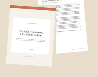 Apartment Cleaning Schedule Printable, Weekly Cleaning Checklist, Daily Reset List, Monthly Deep Clean Planner, Roommate Chore Chart PDF