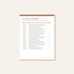 Move Out Checklist Printable, Security Deposit Return Kit, Apartment Moving Timeline, Cleaning Checklist, Deposit Letter Template PDF image 3