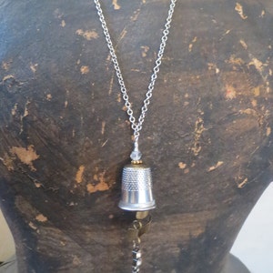 Vintage Thimble Necklace
