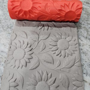 Sunflower Pottery Texture Roller