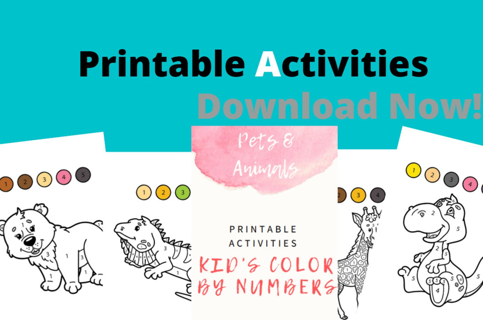 Color by Number Color by Number for Kids Kids Activity | Etsy