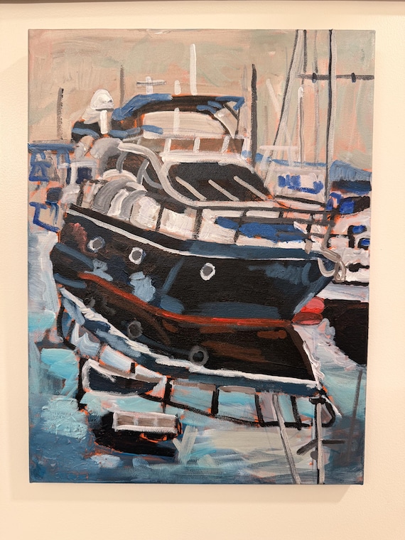 Yacht on the Marina – Original