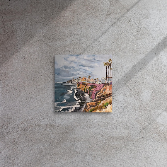 La Jolla Cliffs at Dusk – Thin Canvas Print