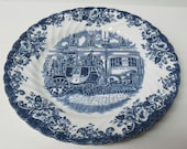 Johnson Brothers England COACHING SCENES 7 7 8 Inch Coach Office SALAD Plate