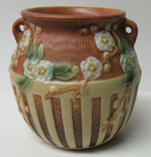 Fine Art Ceramics Roseville Pottery Cherry Blossom 4 inch Jardiniere