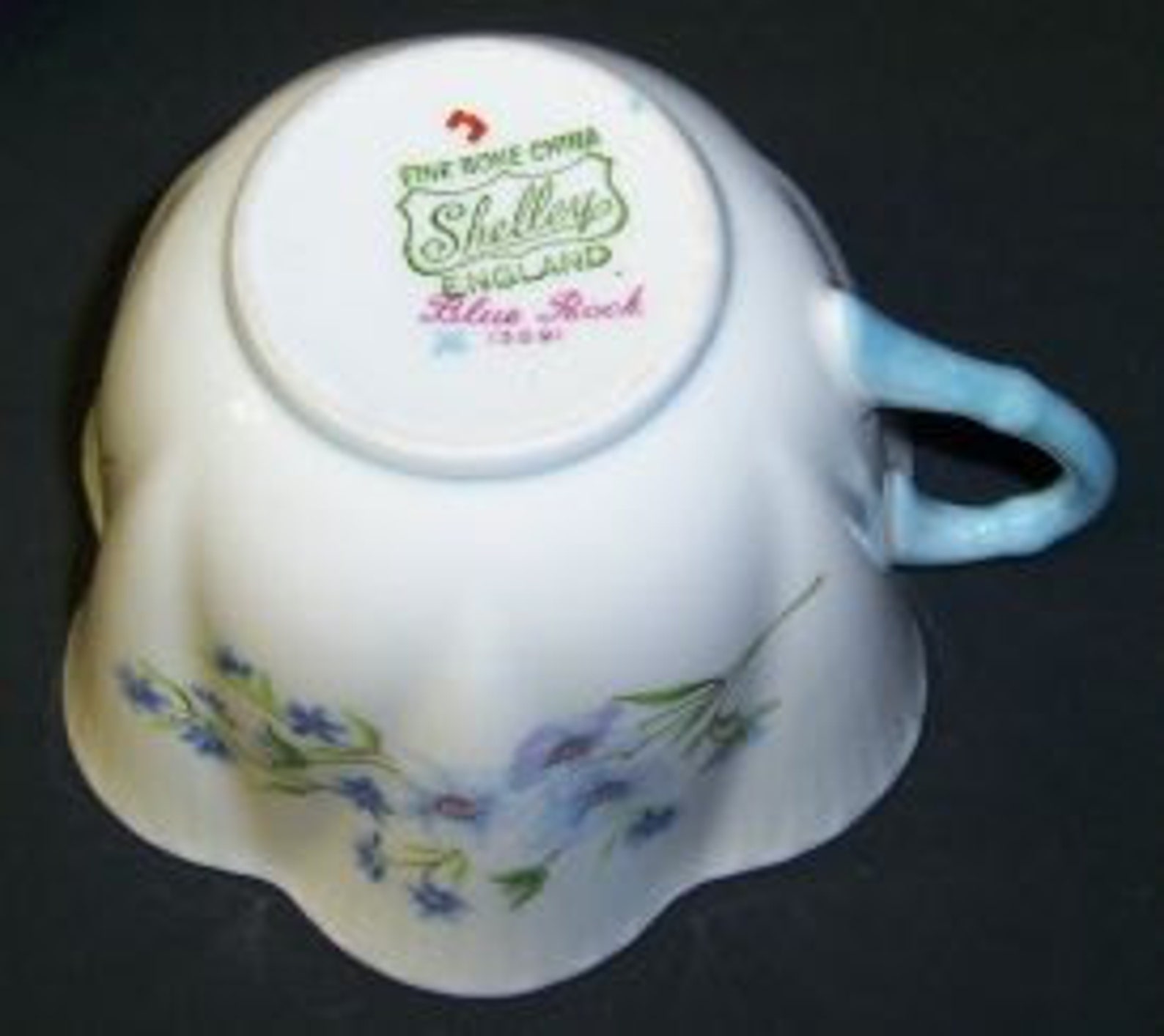 Shelley England Fine Bone China BLUE ROCK Cup and Saucer Etsy