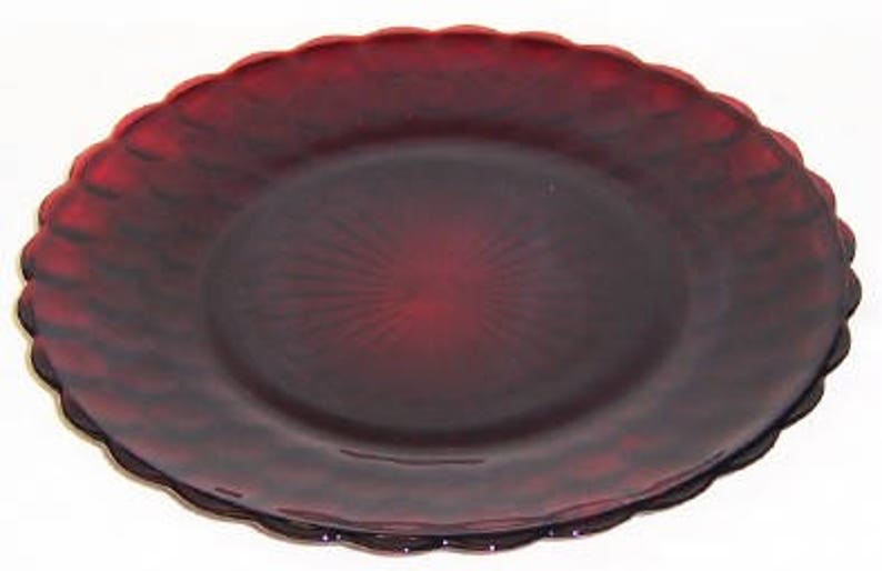 Anchor Hocking Fire King Ruby Red BUBBLE 9 38 Inch DINNER Plate