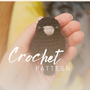 Crow Rave Black Bird Plush Animal Figure Amigurumi [PDF PATTERN]