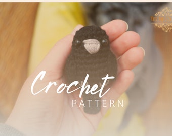 Crow Rave Black Bird Plush Animal Figure Amigurumi [PDF PATTERN]