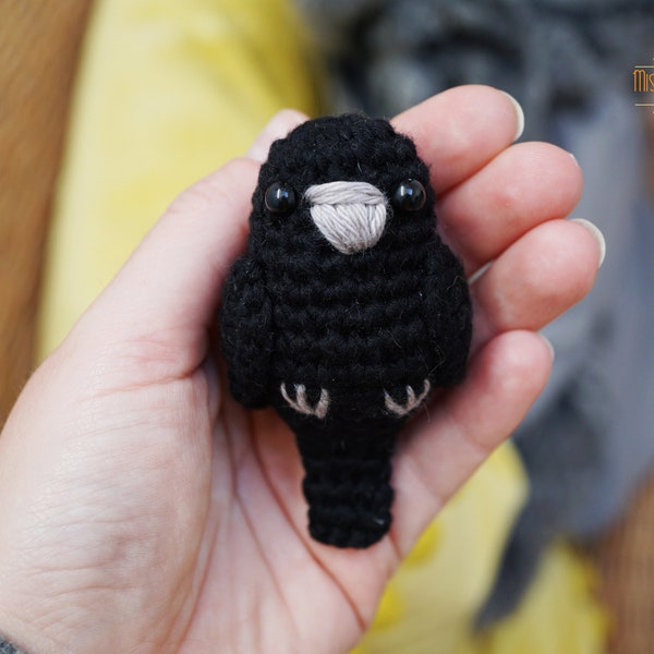 Cuervo Peluche pájaro Negro Figura Peluche Animal