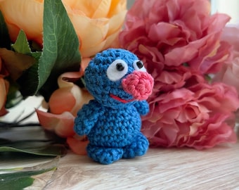 Inspired Blue Monster with pink nose
