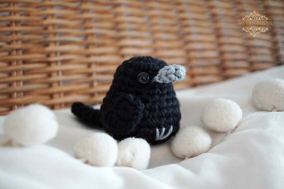 Cuervo Peluche Pájaro Negro Figura Peluche Animal UK