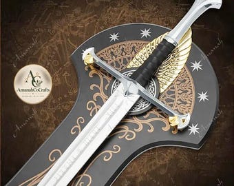 Ancient Shattered J2 Steel Blade of the King Handmade Fantasy Longsword Reforged Warrior Sword with Ornate Hilt & Scabbard, Christmas Gift