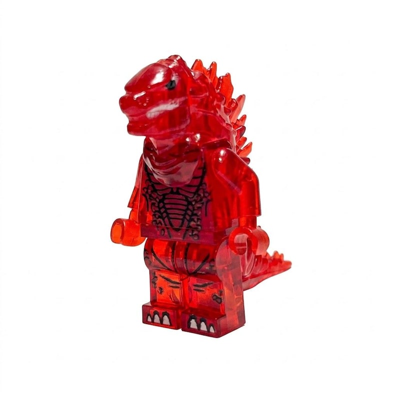 Clear Red Godzilla Monster Horror Custom Minifigure - Etsy