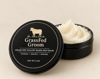 Grass-Fed Beef Tallow Balm | Face + Body Moisturizer | Unscented or Lavender Eucalyptus