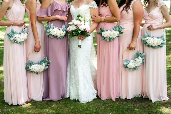 hoop bridesmaid bouquet