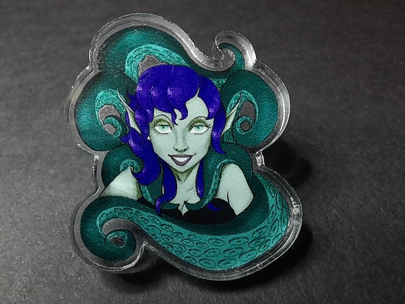 Cecaelia Acrylic pin