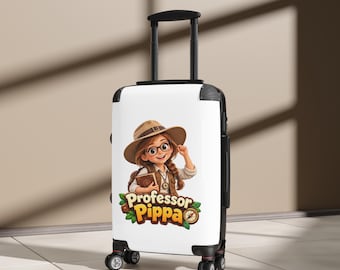 Professor Pippa Explorer Illustration Suitcase | Kids Travel Luggage