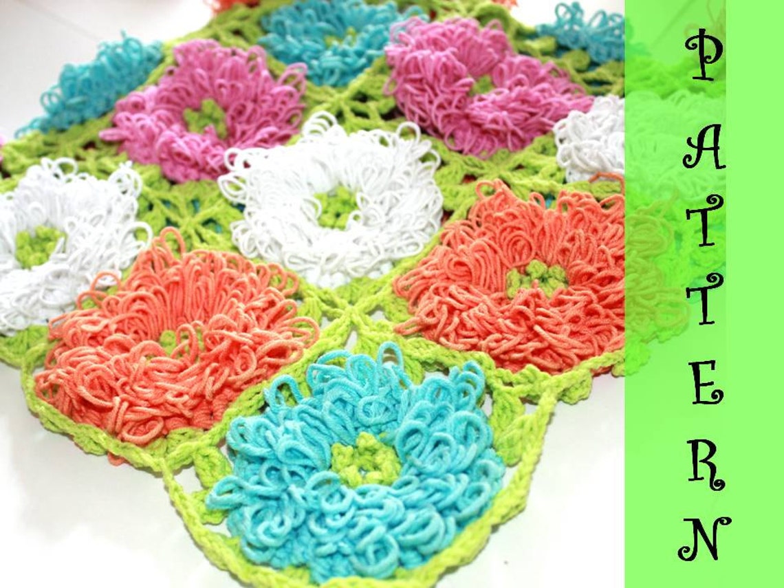 Crochet PATTERN Zinnia Popup Blanket Baby Home Decor Etsy