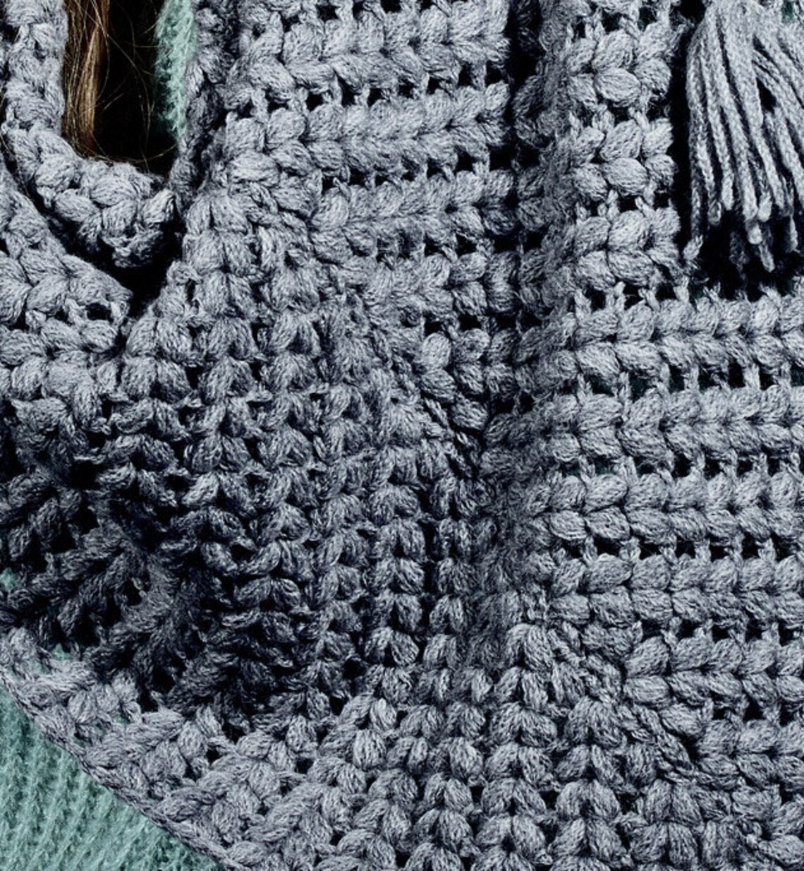 woolen crochet shawl