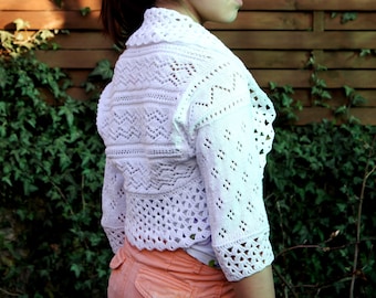 Knit Shrug, Knit Bolero, Knit  sleeves, Sizes XS to Plus Sizes