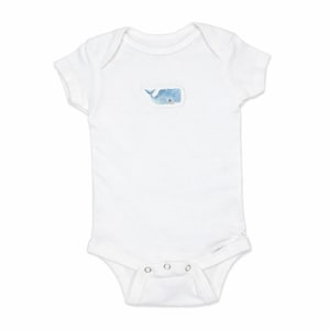 Organic Whale Baby Coming Home Outfit-Handmade Newborn Gift Set-Blue Ocean Baby Clothes-Organic Cotton Bodysuit &Leggings-Baby Shower Gift Bodysuit Only