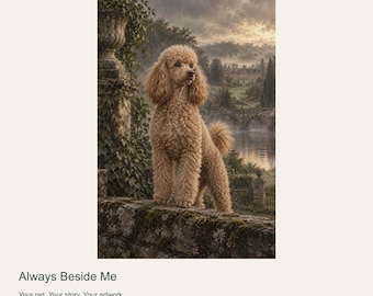 Custom Dog Portrait from Photo, Always Beside Me, Heritage Countryside Digital Art