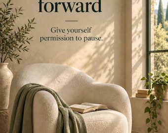 Rest is part of moving forward, Rest and Self Care Print, English and Spanish Digital Download