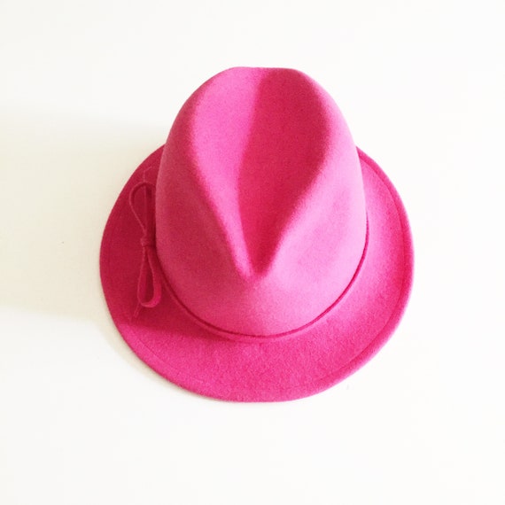 pink felt hat