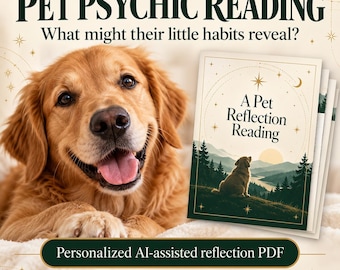 Pet Psychic Reading for Dogs & Cats | Personalized AI-Assisted PDF