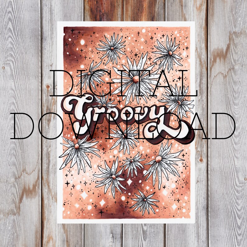 Groovy DIGITAL INSTANT DOWNLOAD Groovy Calendar Print for Etsy