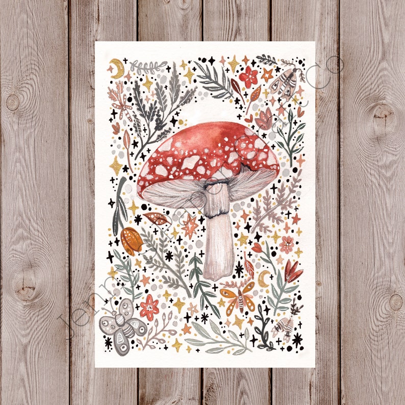 DIGITAL INSTANT DOWNLOAD Forest Mushroom Calendar Print for | Etsy