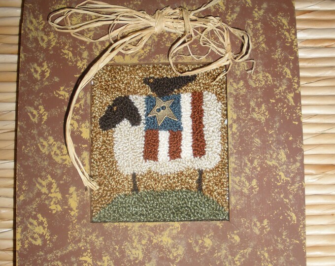 Americana Punch Needle Sheep Etsy