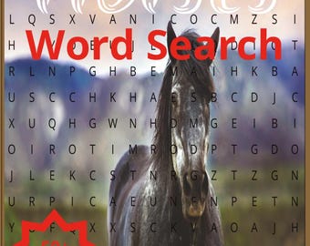 Horse Lover’s Word Search Puzzles: Over 50+ Puzzles (Digital PDF)