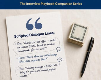 Salary Negotiation Scripts, Word for Word Counteroffer Email and Phone Scripts, Know Your Worth Negotiation Guide PDF Digital Download