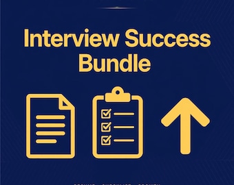 Interview Success Bundle, Resume Template 30 60 90 Day Plan Salary Negotiation Scripts Interview Checklist, Job Search Kit Digital Download
