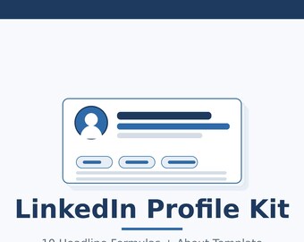 LinkedIn Profile Optimization Kit, 10 LinkedIn Headline Formulas and About Section Template, Job Seeker Guide PDF Digital Download