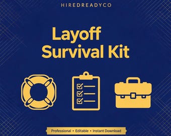 Layoff Survival Kit, Severance Questions Checklist and Resume Refresh Plan with Scripts, Digital Download