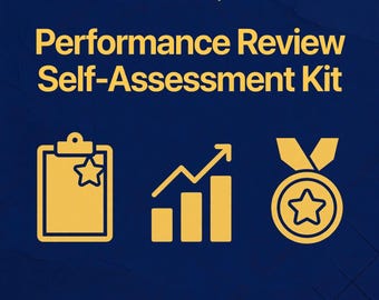 Performance Review Self Assessment Template, Employee Evaluation Worksheet with Brag Document Template, Work Review Planner PDF