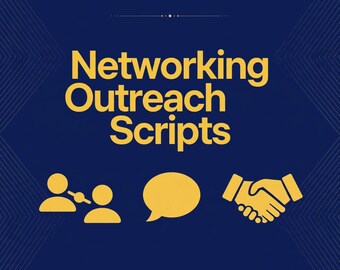 Networking Scripts for Job Seekers, 6 LinkedIn Outreach Message Templates, Referral Ask and Recruiter Email Scripts PDF Download