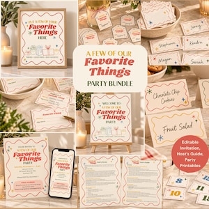 Favorite Things Party Bundle | Editable Invitation, Host Guide & Printable Party Kit