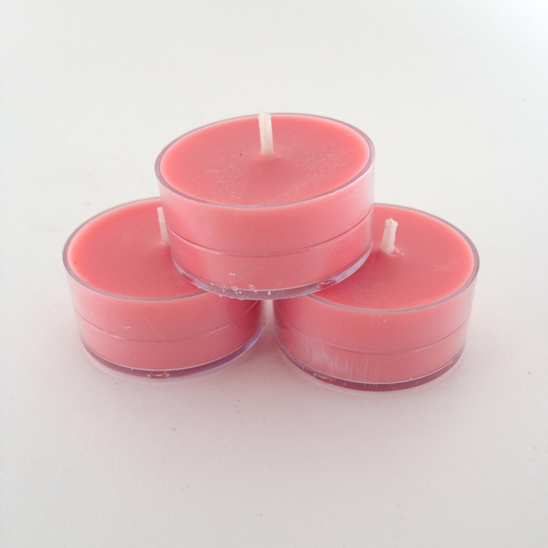 Soy Tea Light Candles Cherry Vanilla One Dozen Set of 12 Scented Hand