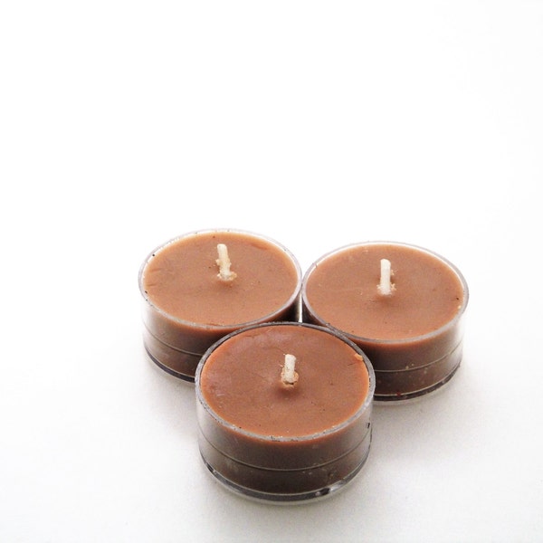 Soy Tea Light Candles - French Vanilla - One Dozen - Set of 12 - Scented - Hand Poured - Made In America - Made in the U.S.A.