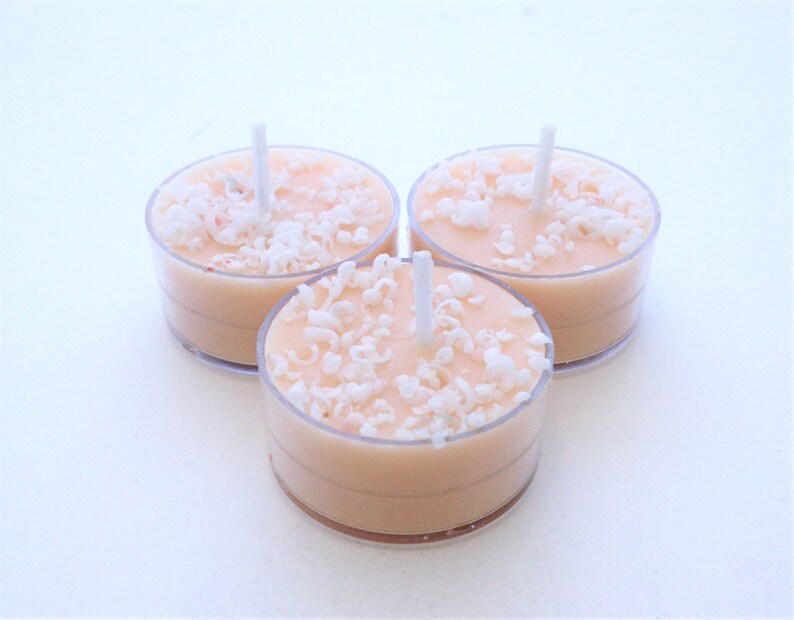 Cinnamon Bun Tea Lights Soy Tea Light Candles One Dozen Set of 12
