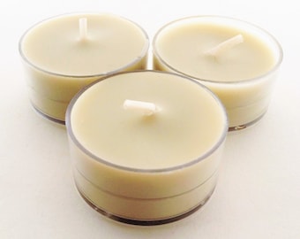 Patchouli Scented Soy Tea Light Candles - Hand Poured, Set of 12