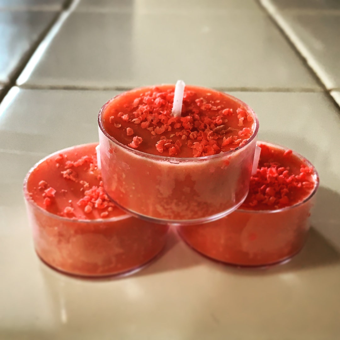 Pumpkin Spice Tea Light One Dozen Set of 12 Soy Tea Light Candles