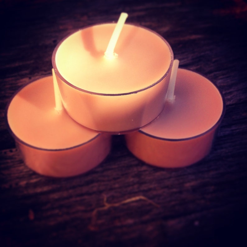 Soy Tea Light Candles Sandalwood One Dozen Set of 12 Etsy