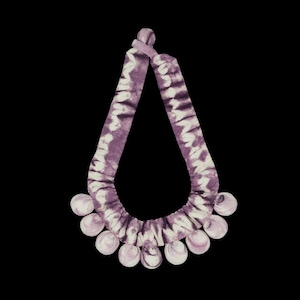 Cochineal Necklace, Cochineal Jewellery, Tie Dye, Eco dyed, Naturally dyed, Dyed cotton, Fiber Jewellery, Textile jewellery, Statement Jewel